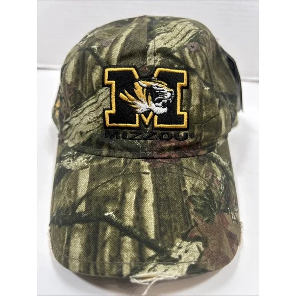 Missouri Tigers Mizzou Camo Mossy Oak OC Sports Slam NCAA Adjustable Cap Hat - Picture 2 of 9